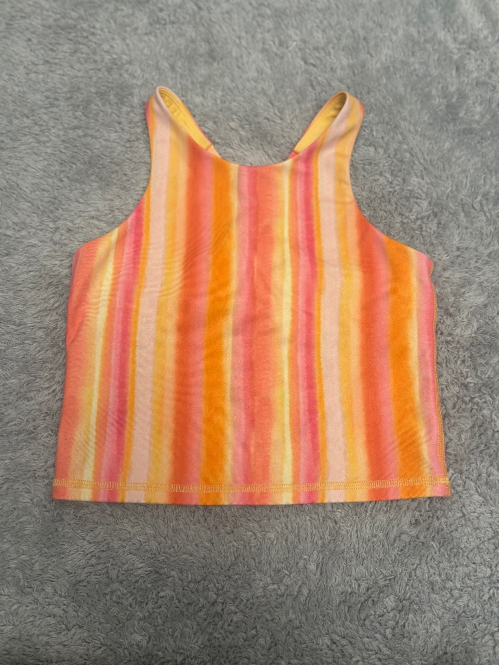 Girls All In Motion High Neck Athletic Criss-Cross Tank Top